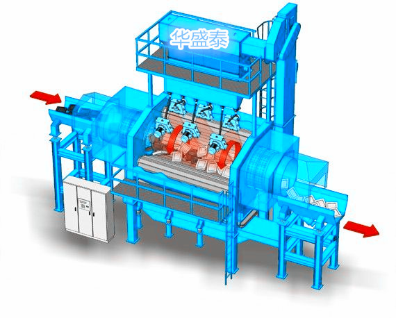 履帶式拋丸機結構圖