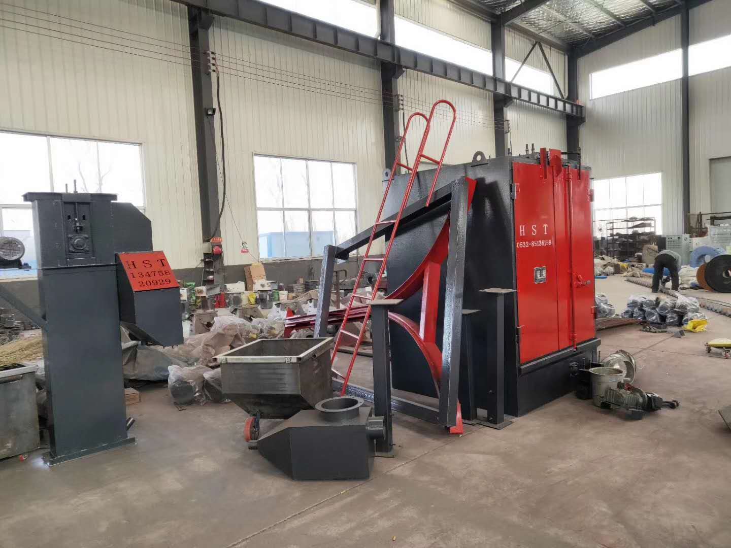 吊鉤式拋丸機發往菏澤