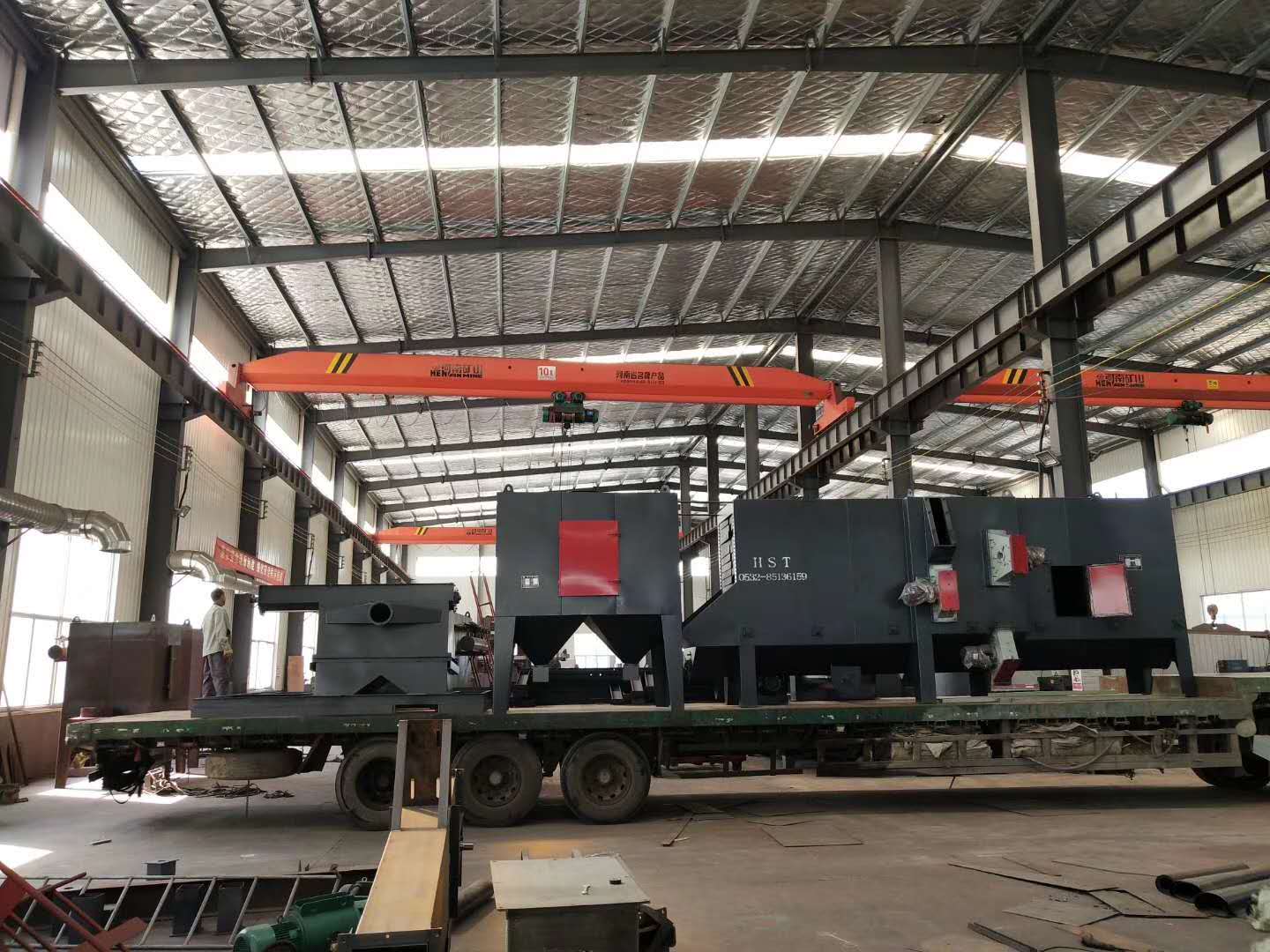 q698型鋼拋丸機發往臨沂 q698型鋼拋丸機發往臨沂