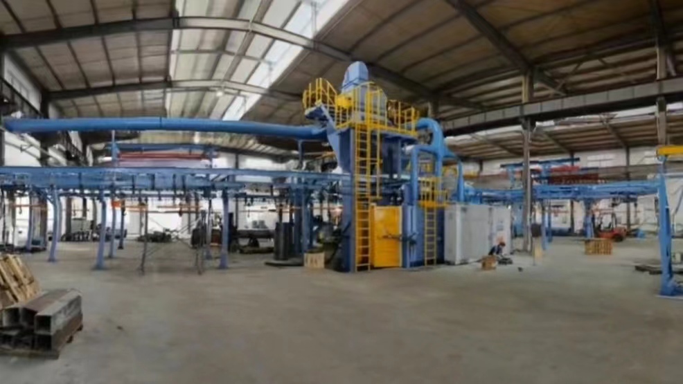 鋁模拋丸機工作原理_鋁模板拋丸除銹機_鋁模板拋丸清理視頻