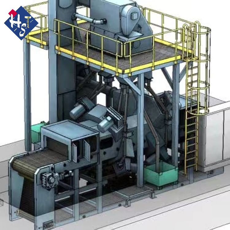 履帶式移動打砂機_履帶砂輪機_橡膠履帶打砂機